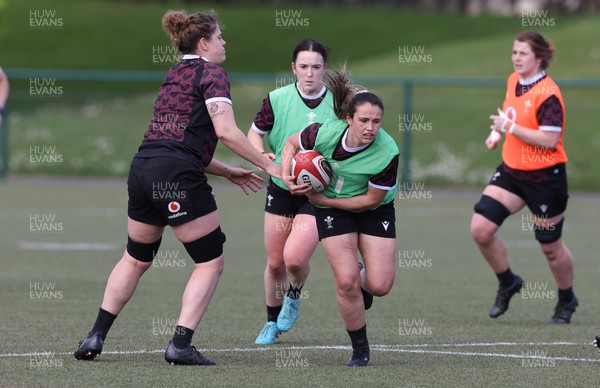 160424 - Wales Women Rugby Training - Kayleigh Powell during a training session ahead of Wales’ Guinness Women’s 6 Nations match against France