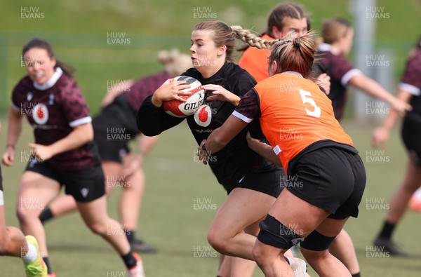 160424 - Wales Women Rugby Training - Mollie Wilkinson during a training session ahead of Wales’ Guinness Women’s 6 Nations match against France