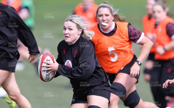 160424 - Wales Women Rugby Training - Alex Callender during a training session ahead of Wales’ Guinness Women’s 6 Nations match against France