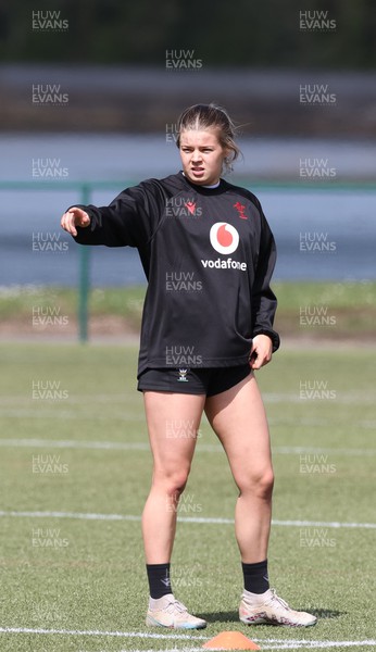 160424 - Wales Women Rugby Training -  Mollie Wilkinson during a training session ahead of Wales’ Guinness Women’s 6 Nations match against France
