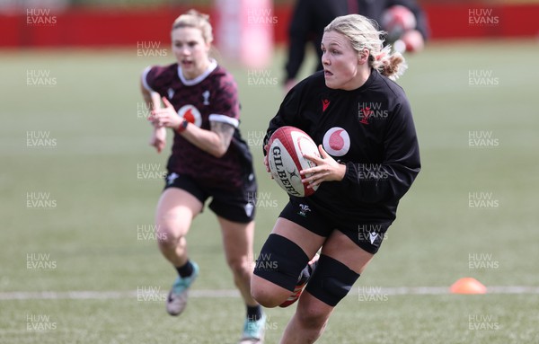 160424 - Wales Women Rugby Training -  Alex Callender during a training session ahead of Wales’ Guinness Women’s 6 Nations match against France