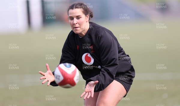 160424 - Wales Women Rugby Training - Shona Wakley during a training session ahead of Wales’ Guinness Women’s 6 Nations match against France