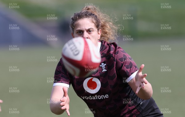 160424 - Wales Women Rugby Training -  Natalia John during a training session ahead of Wales’ Guinness Women’s 6 Nations match against France
