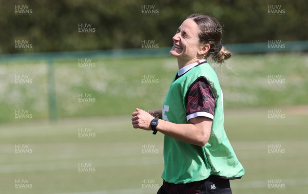 160424 - Wales Women Rugby Training -  Jasmine Joyce during a training session ahead of Wales’ Guinness Women’s 6 Nations match against France