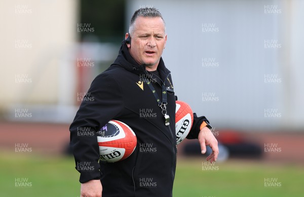 160425 - Wales Women Rugby Training Session - Shaun Connor, Wales Women attack coach during training session ahead of the Guinness Women’s Six Nations match against Ireland