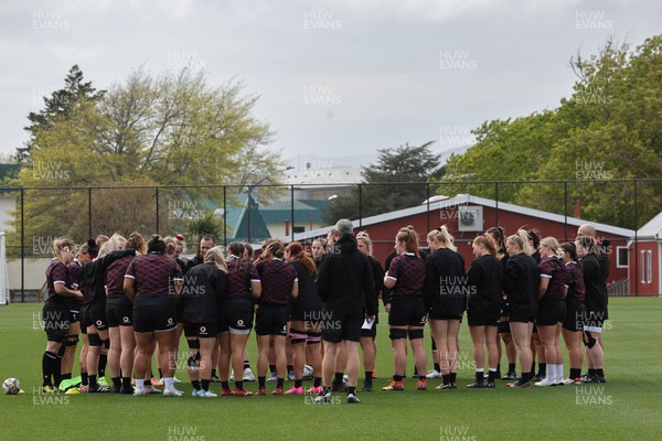 161023 - Wales Women Rugby Training Session -  during a training session at NZCIS ahead of their first WXV1 match against Canada in Wellington 