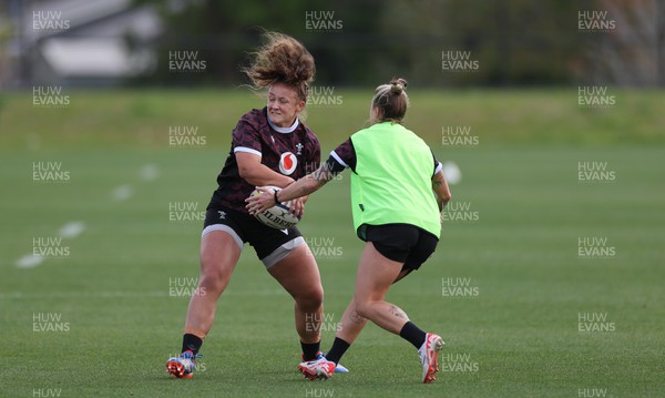 161023 - Wales Women Rugby Training Session - Lleucu George during a training session at NZCIS ahead of their first WXV1 match against Canada in Wellington 