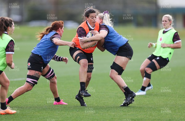161023 - Wales Women Rugby Training Session - Sioned Harries during a training session at NZCIS ahead of their first WXV1 match against Canada in Wellington 