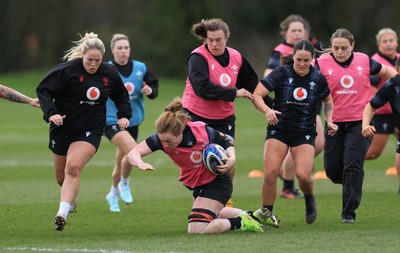 170325 Wales Women 6 Nations Rugby Training - Abbie Fleming during training ahead of the opening Women’s Six Nations match against Scotland