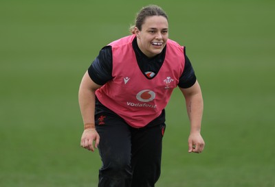 170325 Wales Women 6 Nations Rugby Training - Jenni Scoble during training ahead of the opening Women’s Six Nations match against Scotland