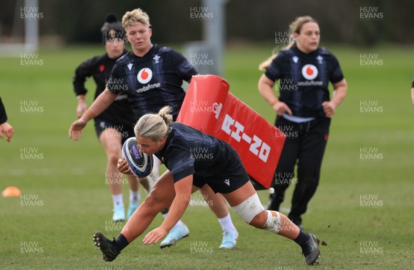 170325 Wales Women 6 Nations Rugby Training - Molly Reardon during training ahead of the opening Women’s Six Nations match against Scotland