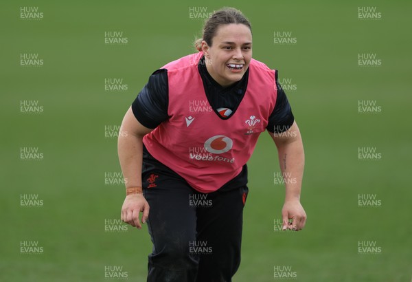 170325 Wales Women 6 Nations Rugby Training - Jenni Scoble during training ahead of the opening Women’s Six Nations match against Scotland