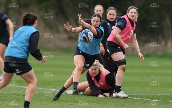 170325 Wales Women 6 Nations Rugby Training - Ffion Lewis during training ahead of the opening Women’s Six Nations match against Scotland