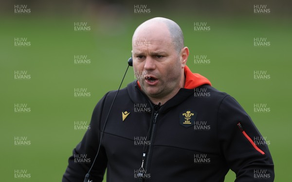 170325 Wales Women 6 Nations Rugby Training - New Wales Women head coach Sean Lynn takes charge of his first full training session, ahead of the opening Women’s Six  Nations match against Scotland