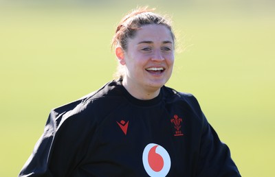 180325 Wales Women Rugby Training - Robyn Wilkins during a Wales training session ahead of the opening Women’s Six Nations match against Scotland