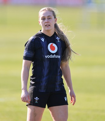 180325 Wales Women Rugby Training - Hannah Jones during a Wales training session ahead of the opening Women’s Six Nations match against Scotland