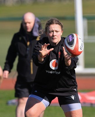 180325 Wales Women Rugby Training - Lleucu George during a Wales training session ahead of the opening Women’s Six Nations match against Scotland