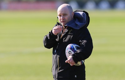 180325 Wales Women Rugby Training - Sean Lynn, Wales Women head coach during a Wales training session ahead of the opening Women’s Six Nations match against Scotland