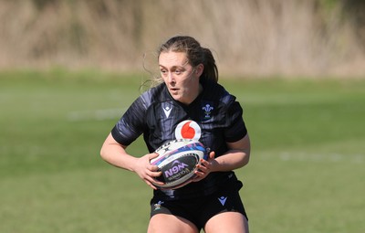 180325 Wales Women Rugby Training - Hannah Jones during a Wales training session ahead of the opening Women’s Six Nations match against Scotland