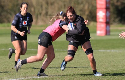 180325 Wales Women Rugby Training - Georgia Evans during a Wales training session ahead of the opening Women’s Six Nations match against Scotland