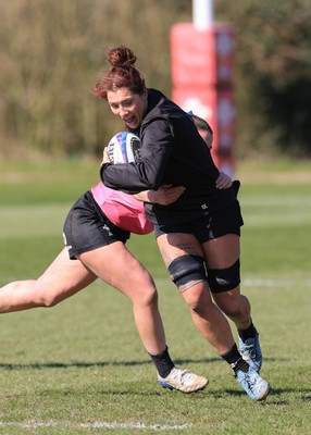 180325 Wales Women Rugby Training - Georgia Evans during a Wales training session ahead of the opening Women’s Six Nations match against Scotland