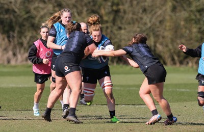 180325 Wales Women Rugby Training - Abbie Fleming during a Wales training session ahead of the opening Women’s Six Nations match against Scotland