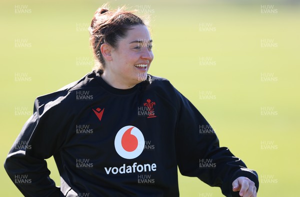 180325 Wales Women Rugby Training - Robyn Wilkins during a Wales training session ahead of the opening Women’s Six Nations match against Scotland