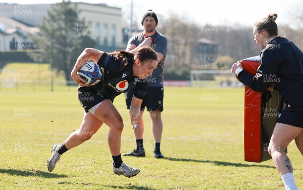 180325 Wales Women Rugby Training -  Sian Jones during a Wales training session ahead of the opening Women’s Six Nations match against Scotland