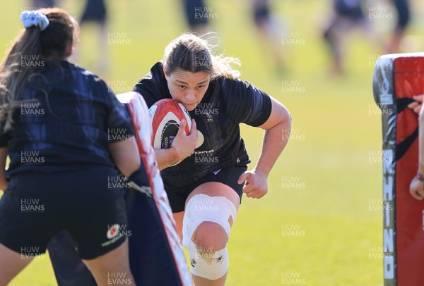 180325 Wales Women Rugby Training - Jenni Scoble during a Wales training session ahead of the opening Women’s Six Nations match against Scotland