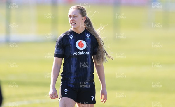 180325 Wales Women Rugby Training - Hannah Jones during a Wales training session ahead of the opening Women’s Six Nations match against Scotland