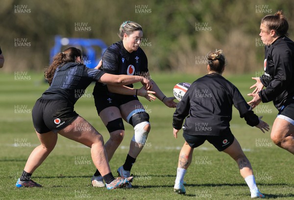 180325 Wales Women Rugby Training - Gwen Crabb during a Wales training session ahead of the opening Women’s Six Nations match against Scotland