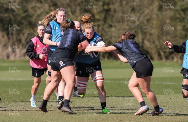 180325 Wales Women Rugby Training - Abbie Fleming during a Wales training session ahead of the opening Women’s Six Nations match against Scotland