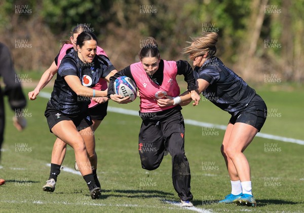 180325 Wales Women Rugby Training - Jasmine Joyce during a Wales training session ahead of the opening Women’s Six Nations match against Scotland