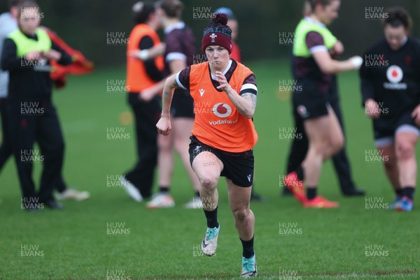190324 - Wales Women Rugby Training - Keira Bevan during training session ahead of the start of the Women’s 6 Nations