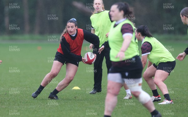190324 - Wales Women Rugby Training - Kayleigh Powell during training session ahead of the start of the Women’s 6 Nations