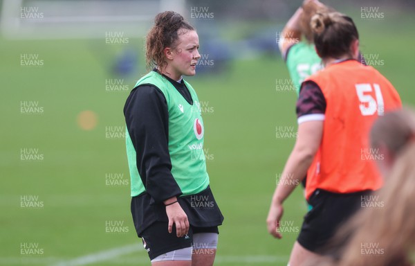 190324 - Wales Women Rugby Training - Lleucu George during training session ahead of the start of the Women’s 6 Nations