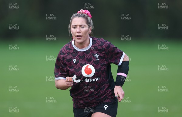 190324 - Wales Women Rugby Training - Georgia Evans during training session ahead of the start of the Women’s 6 Nations
