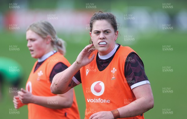 190324 - Wales Women Rugby Training - Natalia John during training session ahead of the start of the Women’s 6 Nations