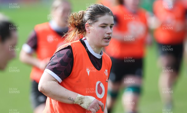 190324 - Wales Women Rugby Training - Bethan Lewis during training session ahead of the start of the Women’s 6 Nations