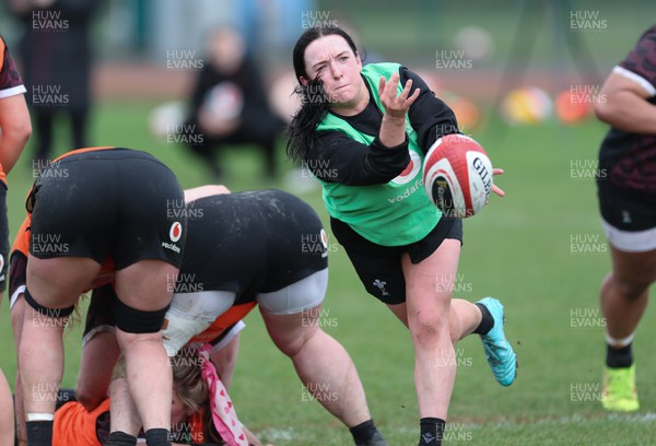 190324 - Wales Women Rugby Training - Sian Jones during training session ahead of the start of the Women’s 6 Nations