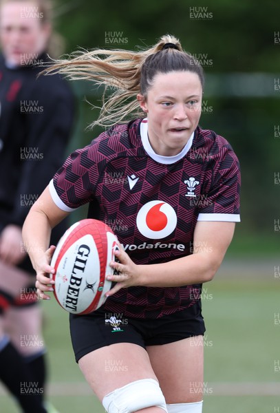 190424 - Wales Women Rugby training session - Alisha Butchers during a training session ahead of Wales’ Guinness 6 Nations match against France