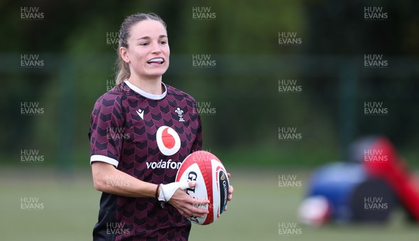 190424 - Wales Women Rugby training session - Jasmine Joyce during a training session ahead of Wales’ Guinness 6 Nations match against France