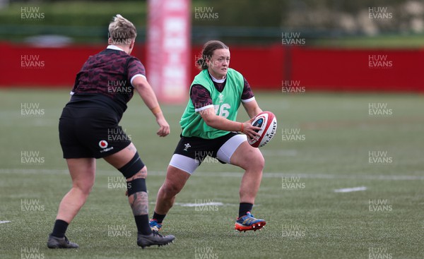 190424 - Wales Women Rugby training session - Lleucu George during a training session ahead of Wales’ Guinness 6 Nations match against France