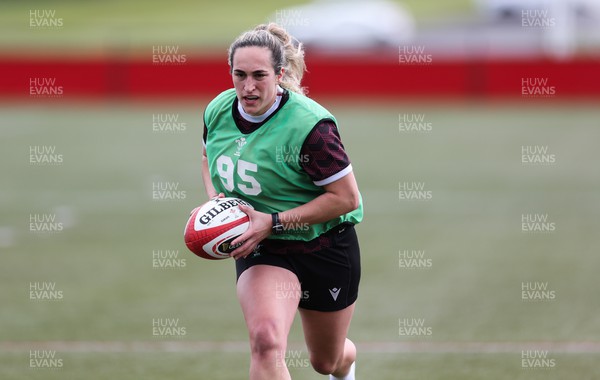 190424 - Wales Women Rugby training session - Courtney Keight during a training session ahead of Wales’ Guinness 6 Nations match against France