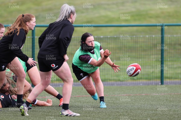 190424 - Wales Women Rugby training session - Sian Jones during a training session ahead of Wales’ Guinness 6 Nations match against France