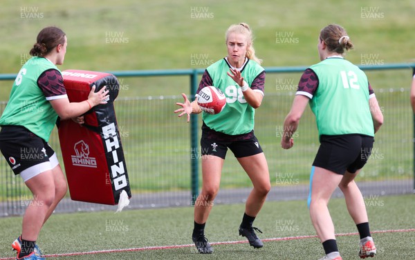 190424 - Wales Women Rugby training session - Catherine Richards during a training session ahead of Wales’ Guinness 6 Nations match against France