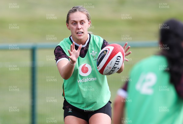 190424 - Wales Women Rugby training session - Hannah Jones during a training session ahead of Wales’ Guinness 6 Nations match against France