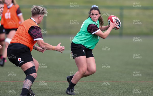 190424 - Wales Women Rugby training session - Kayleigh Powell during a training session ahead of Wales’ Guinness 6 Nations match against France