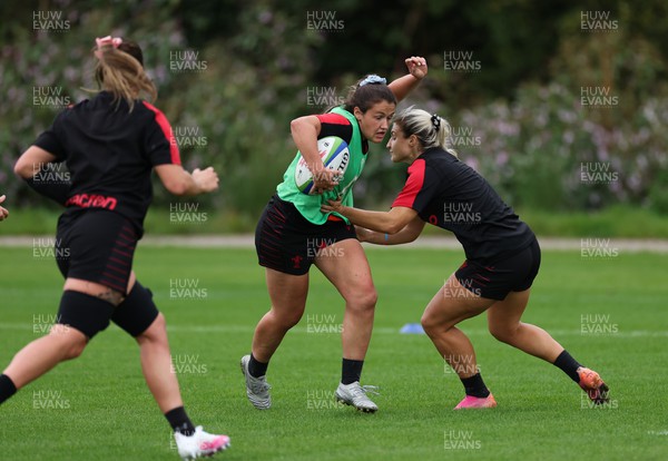 190922 - Wales Women World Cup Squad Training session - Kayleigh Powell during a training session ahead of Wales’ departure for the Women’s Rugby World Cup