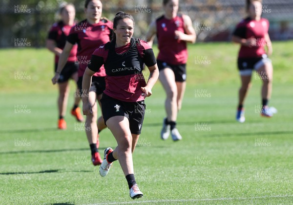 191023 - Wales Women Rugby Training Session - Megan Davies during a training session ahead of Wales’ opening match of WXV1 against Canada